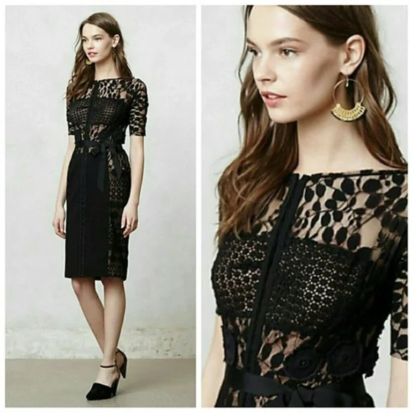 Byron Lars Beguile Carissima black lace dress or 2P